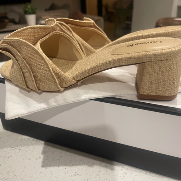 Larroude Tan Ruffle Heels - Picture 5 of 8